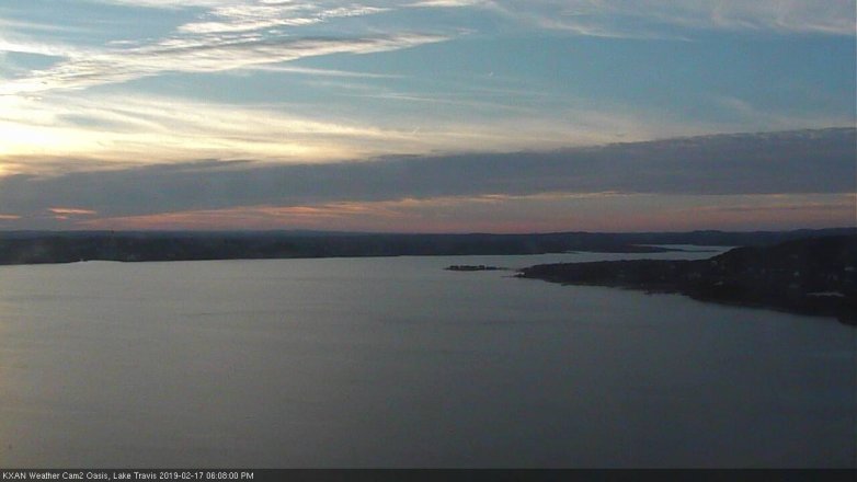 Lake Travis webcam, February 17, 2019 5:10 PM CT