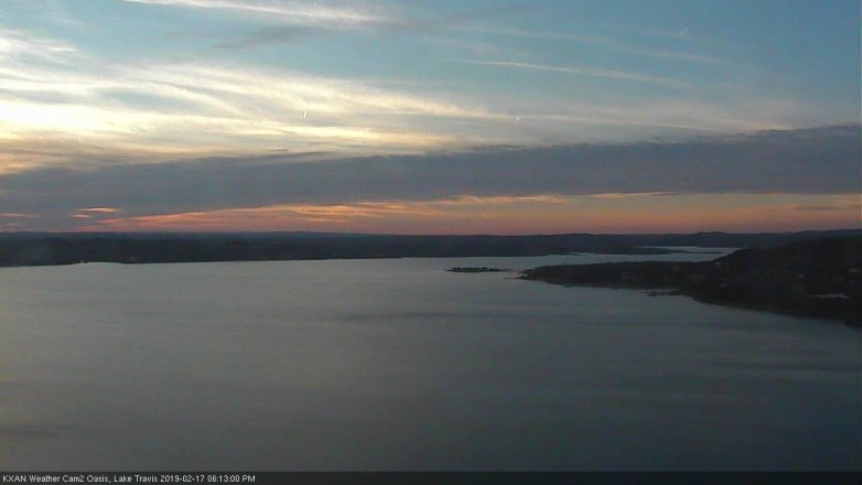 Lake Travis webcam, February 17, 2019 5:15 PM CT