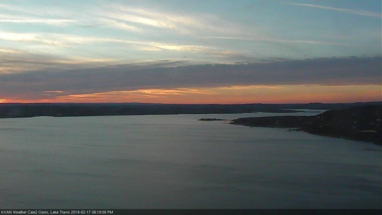 Lake Travis webcam, February 17, 2019 5:20 PM CT