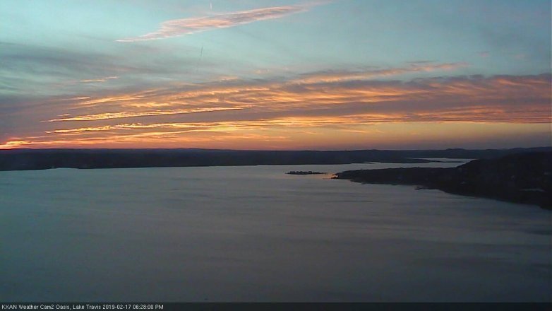 Lake Travis webcam, February 17, 2019 5:30 PM CT