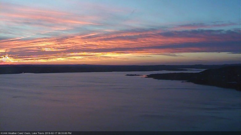 Lake Travis webcam, February 17, 2019 5:35 PM CT