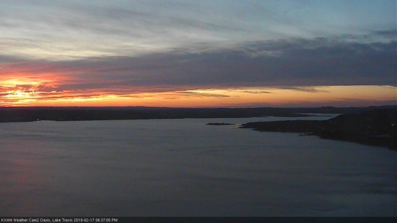 Lake Travis webcam, February 17, 2019 5:40 PM CT