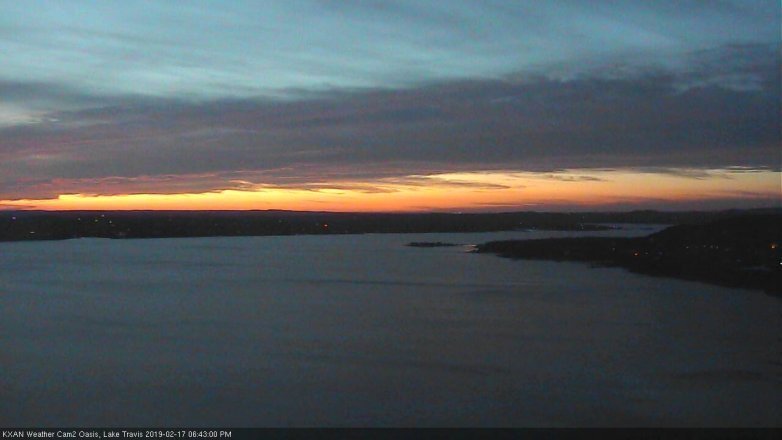 Lake Travis webcam, February 17, 2019 5:45 PM CT