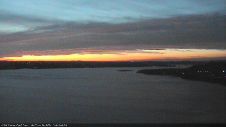 Lake Travis webcam, February 17, 2019 5:50 PM CT