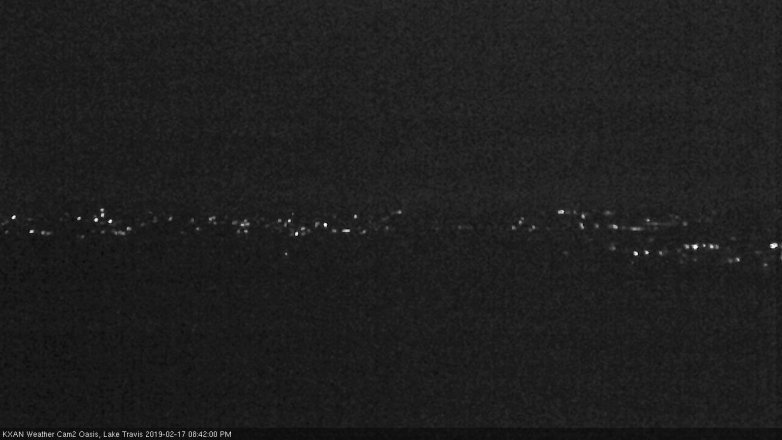 Lake Travis webcam, February 17, 2019 7:45 PM CT