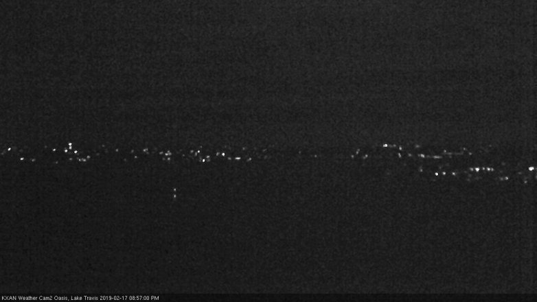 Lake Travis webcam, February 17, 2019 8:00 PM CT