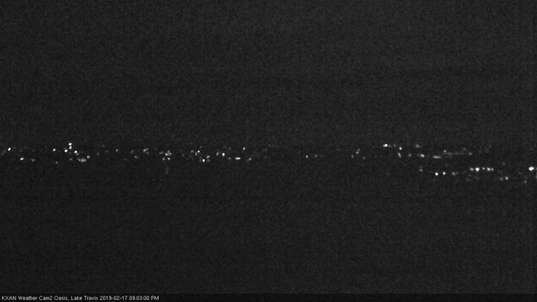 Lake Travis webcam, February 17, 2019 8:05 PM CT