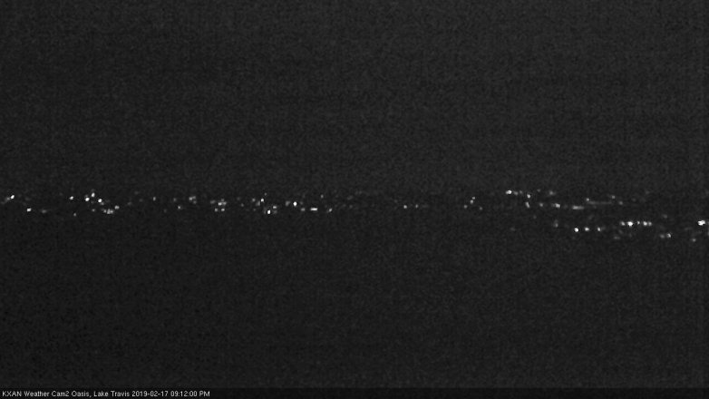 Lake Travis webcam, February 17, 2019 8:15 PM CT