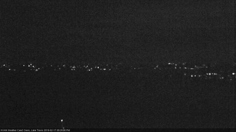 Lake Travis webcam, February 17, 2019 8:30 PM CT