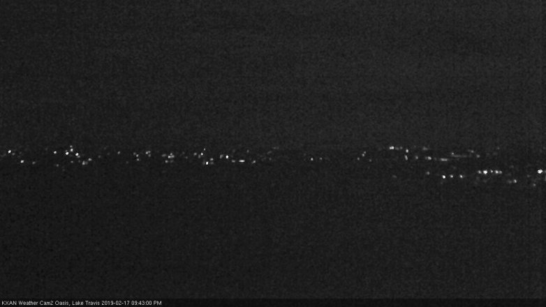 Lake Travis webcam, February 17, 2019 8:45 PM CT
