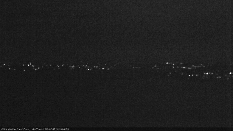 Lake Travis webcam, February 17, 2019 9:15 PM CT