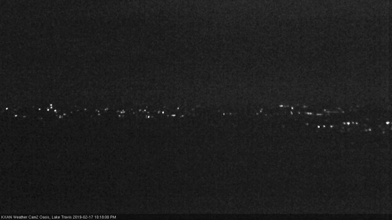 Lake Travis webcam, February 17, 2019 9:20 PM CT