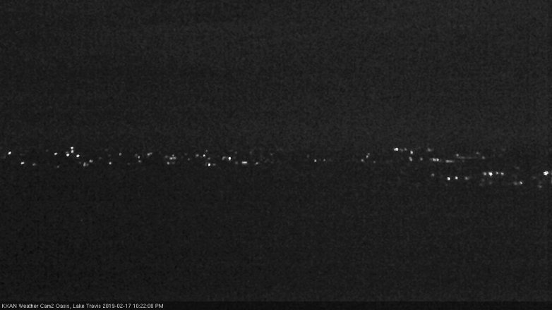 Lake Travis webcam, February 17, 2019 9:25 PM CT
