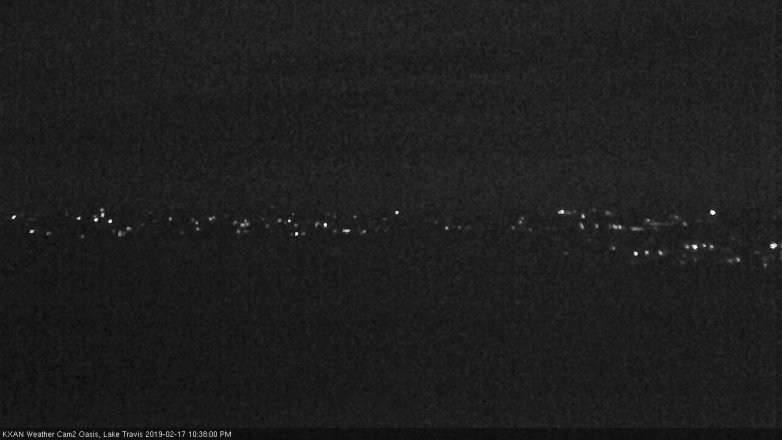 Lake Travis webcam, February 17, 2019 9:40 PM CT