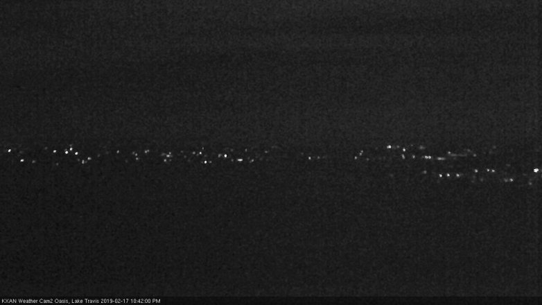 Lake Travis webcam, February 17, 2019 9:45 PM CT