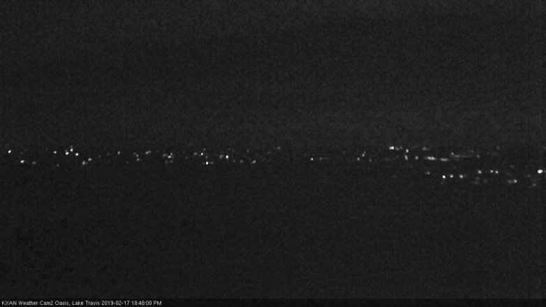 Lake Travis webcam, February 17, 2019 9:50 PM CT
