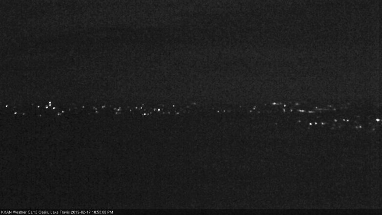 Lake Travis webcam, February 17, 2019 9:55 PM CT
