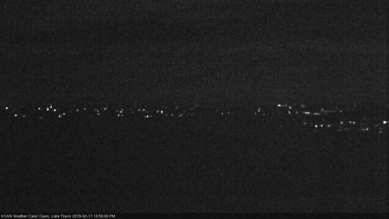 Lake Travis webcam, February 17, 2019 10:00 PM CT