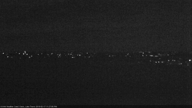 Lake Travis webcam, February 17, 2019 10:30 PM CT
