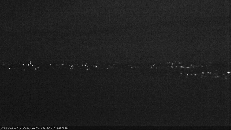 Lake Travis webcam, February 17, 2019 10:45 PM CT
