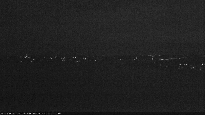 Lake Travis webcam, February 17, 2019 11:40 PM CT