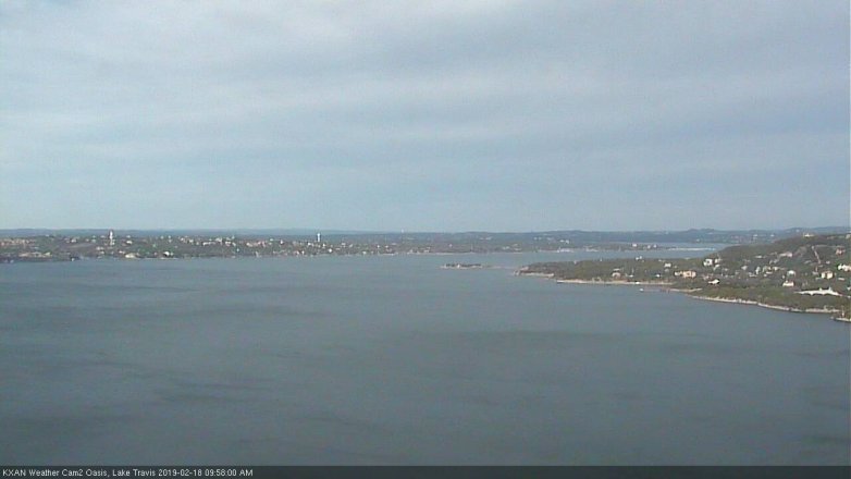 Lake Travis webcam, February 18, 2019 9:00 AM CT
