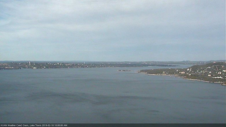 Lake Travis webcam, February 18, 2019 9:10 AM CT