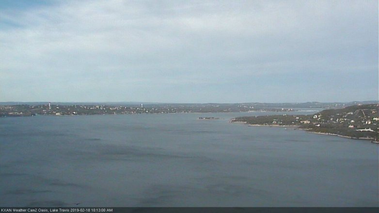 Lake Travis webcam, February 18, 2019 9:15 AM CT