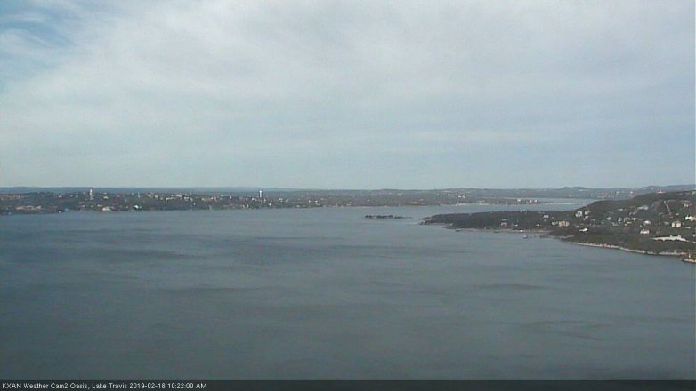 Lake Travis webcam, February 18, 2019 9:25 AM CT