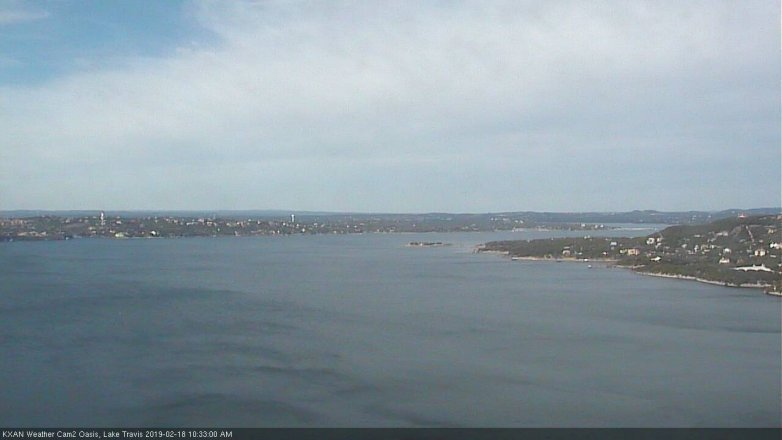 Lake Travis webcam, February 18, 2019 9:35 AM CT