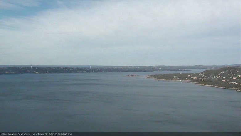 Lake Travis webcam, February 18, 2019 9:40 AM CT