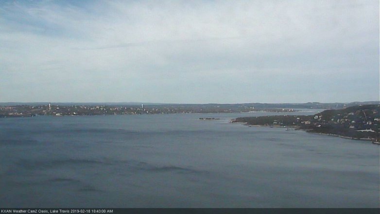 Lake Travis webcam, February 18, 2019 9:45 AM CT