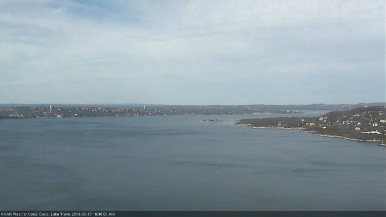 Lake Travis webcam, February 18, 2019 9:50 AM CT