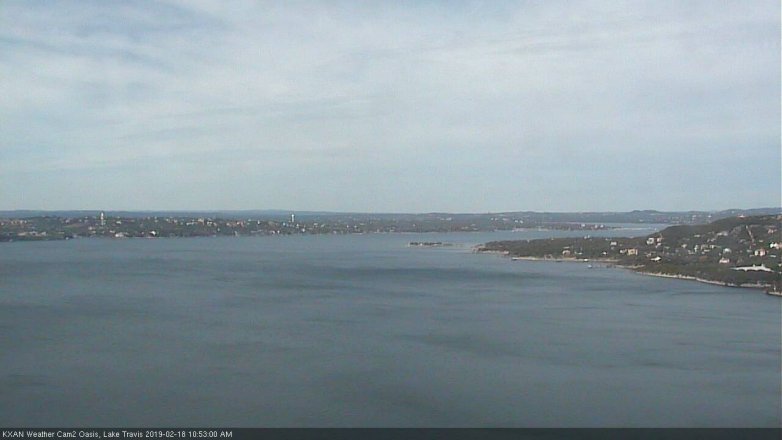 Lake Travis webcam, February 18, 2019 9:55 AM CT