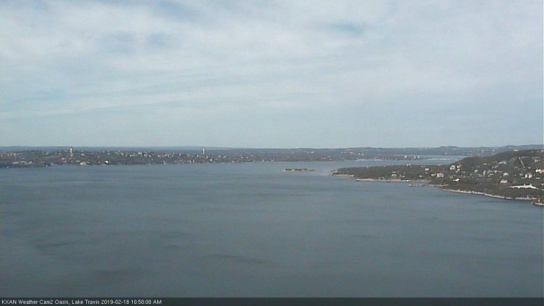 Lake Travis webcam, February 18, 2019 10:00 AM CT