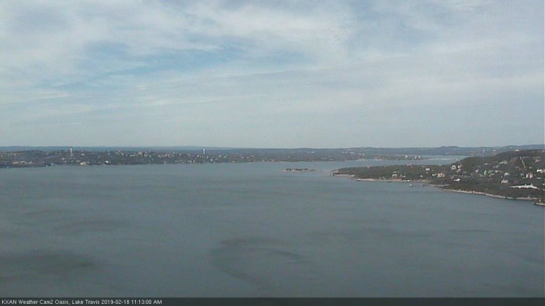 Lake Travis webcam, February 18, 2019 10:15 AM CT