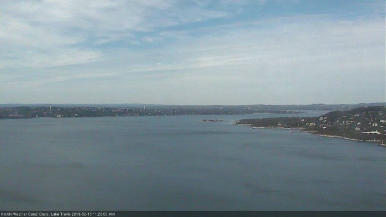 Lake Travis webcam, February 18, 2019 10:25 AM CT
