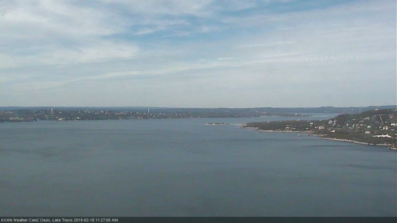 Lake Travis webcam, February 18, 2019 10:30 AM CT