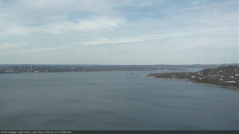 Lake Travis webcam, February 18, 2019 10:35 AM CT
