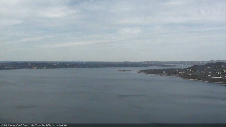 Lake Travis webcam, February 18, 2019 10:45 AM CT