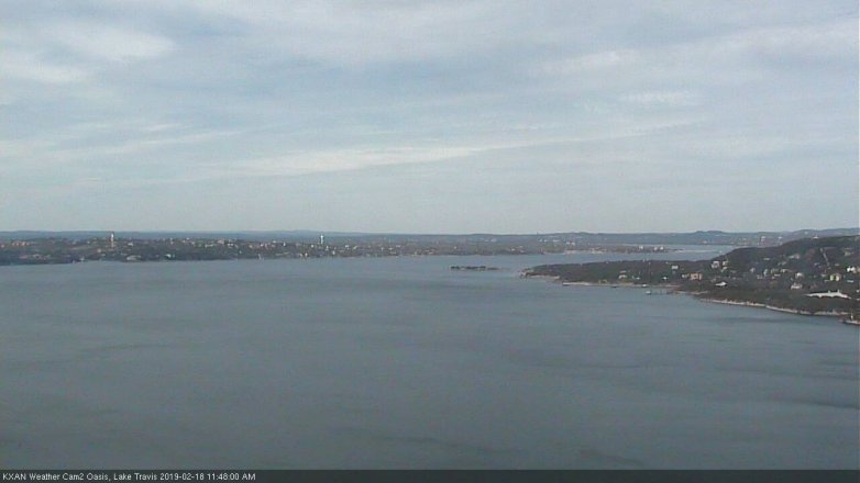 Lake Travis webcam, February 18, 2019 10:50 AM CT