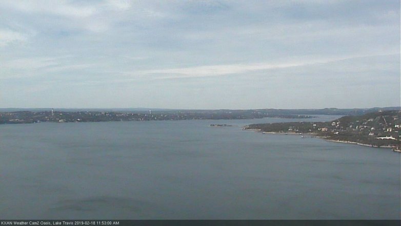 Lake Travis webcam, February 18, 2019 10:55 AM CT