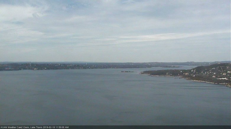 Lake Travis webcam, February 18, 2019 11:00 AM CT