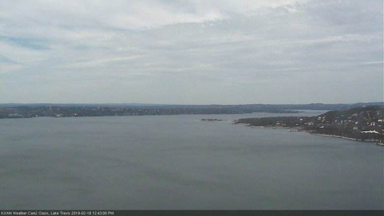 Lake Travis webcam, February 18, 2019 11:45 AM CT