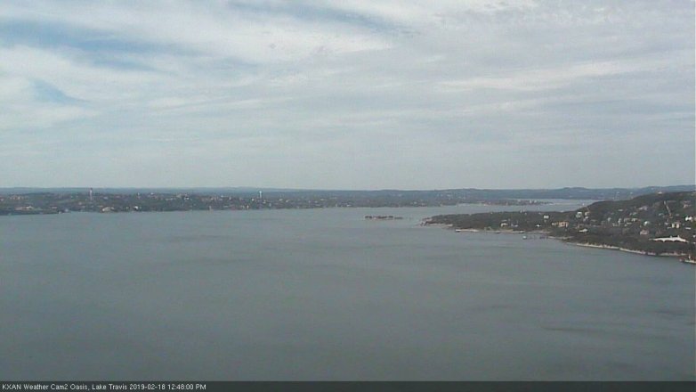 Lake Travis webcam, February 18, 2019 11:50 AM CT