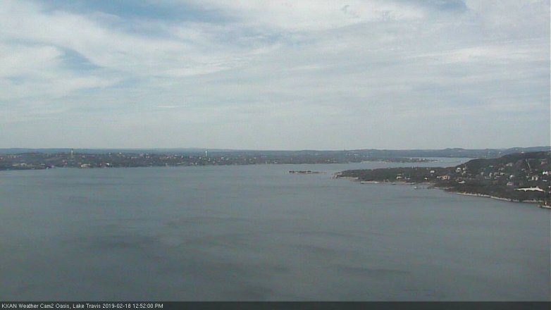 Lake Travis webcam, February 18, 2019 11:55 AM CT