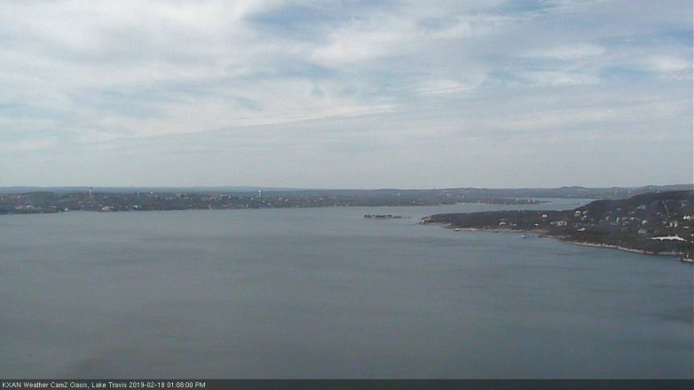 Lake Travis webcam, February 18, 2019 12:10 PM CT