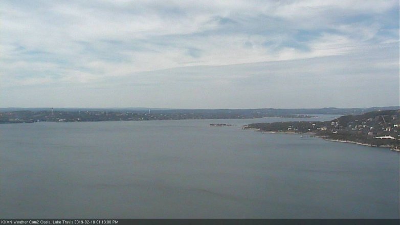 Lake Travis webcam, February 18, 2019 12:15 PM CT
