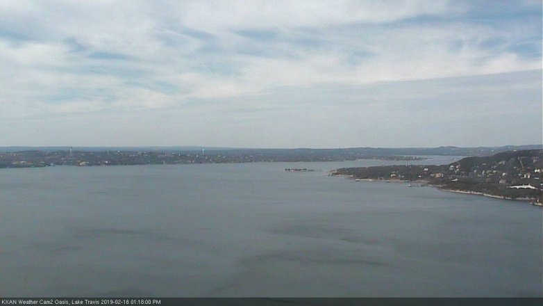 Lake Travis webcam, February 18, 2019 12:20 PM CT