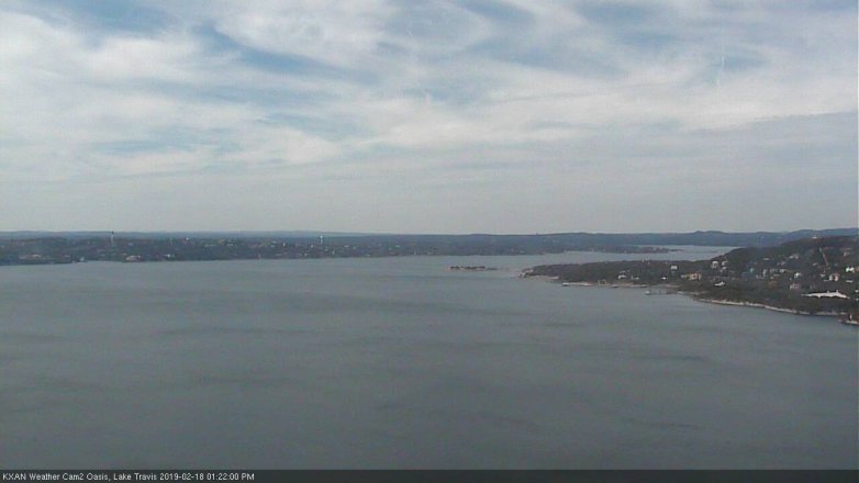 Lake Travis webcam, February 18, 2019 12:25 PM CT